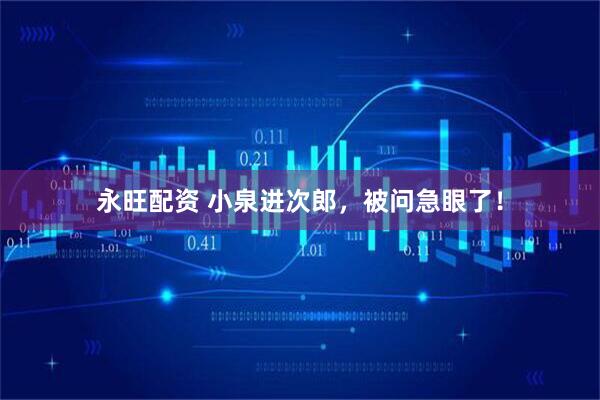 永旺配资 小泉进次郎，被问急眼了！